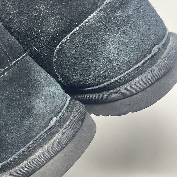 UGG Neumel Chukka Boots Mens 11 Black Suede Sheepskin Lined Ankle Winter Shoes - Picture 13 of 16